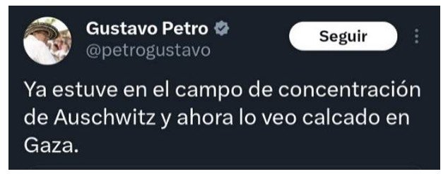 Prueba V – Antisemitismo de Gustavo Petro