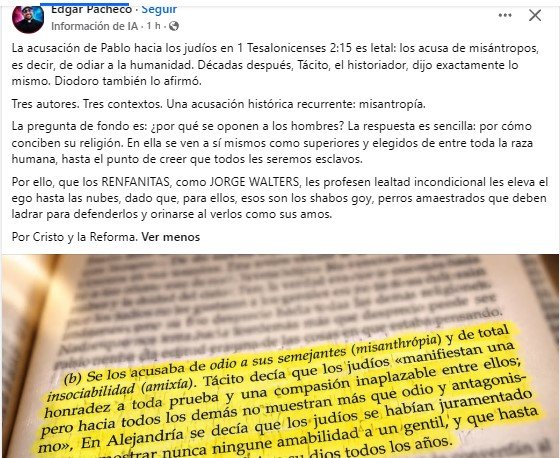 Citas antisemitas de Pacheco