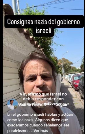 Compara al gobierno de Israel con los nazis
