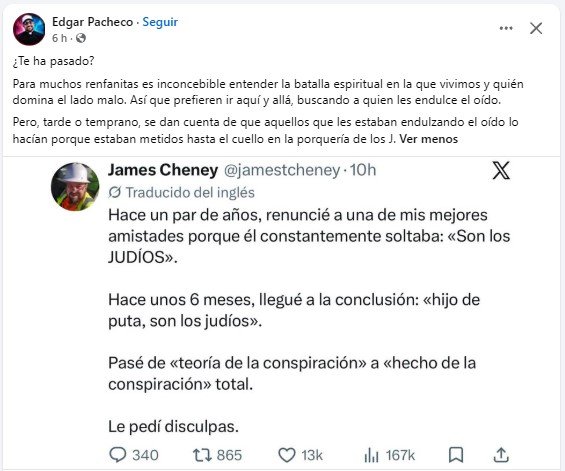 Falsedades y afirmaciones no sustentadas de Pacheco