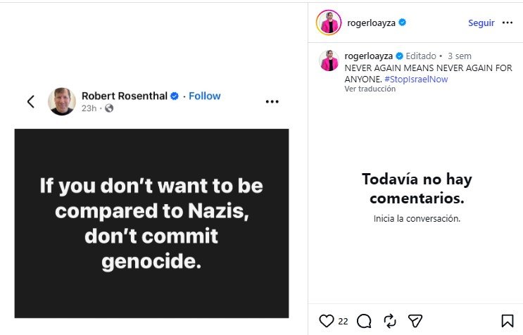 Diseñador de moda peruano anti Israeli