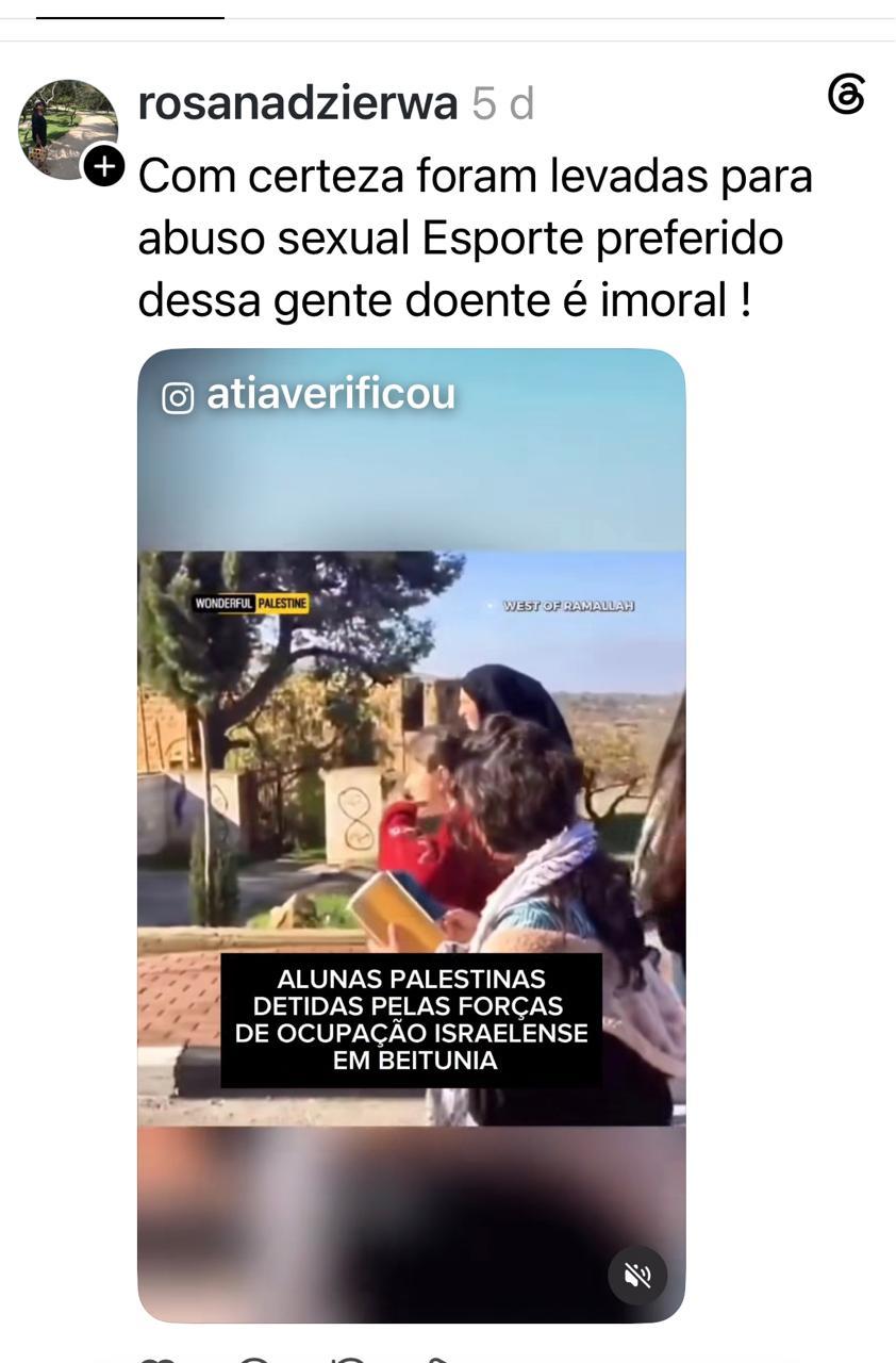Brasilera antissemita.